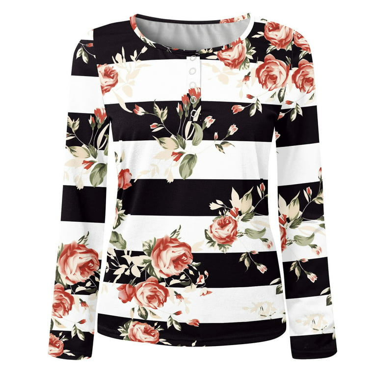 wendunide hoodies women Women Fashion Print Square Collar Long Sleeve Casual Blouse T-shirt Tops T-Shirts Black XL - Walmart.com
