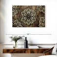 thumbnail image 3 of Elephant Stock Floral Geometric Mandalas Wall Art - Horizontal Canvas Wall Art - Living Room Wall Decor - Decor Elements Canvas - Brown And Black Decor - 36" x 24", 3 of 8