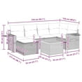 thumbnail image 2 of vidaXL 7 Piece Patio Sofa Set with Cushions Black Poly Rattan, 2 of 10