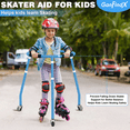 thumbnail image 5 of GanFindX Unisex Kids Roller Skate Trainer Walker, Adjustable Height 27-33 inches, 3-Wheel Stable Skating Aid, Metal Frame for Toddler Beginners, 5 of 6