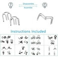 thumbnail image 4 of Jinsinto 8 Pcs/Set Metal Brain Teaser IQ Brain Teasers Puzzle Rings Separate Toy Board Game for Kids and Adults, 4 of 5