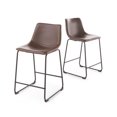 thumbnail image 2 of Cedric Vintage Brown Counter Stool, 2 of 5