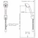 thumbnail image 5 of Kit de cabezal de ducha Dura Faucet DF-SA130-WT con manguera de 1,5 m que ahorra agua, 5 of 5