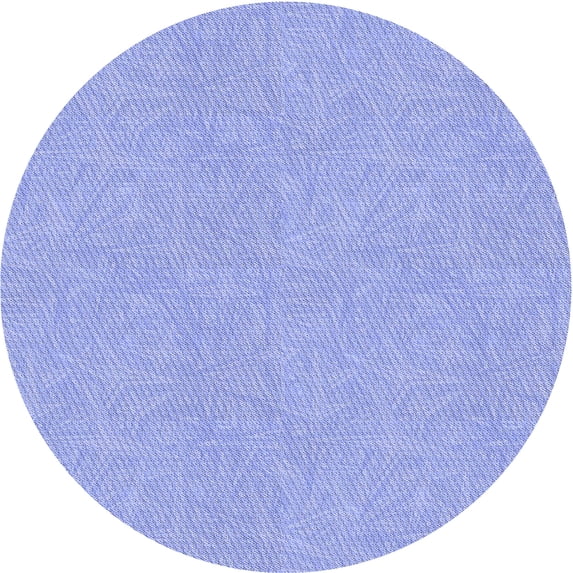 Ahgly Company Machine Washable Indoor Round Transitional Sky Blue Area Rugs, 8' Round