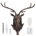 thumbnail image 2 of Resin Animal Shape Decoration Hook Wall Wall Hanging Porch Storage Retro Key Rack Personality Coat Hook, 2 of 8