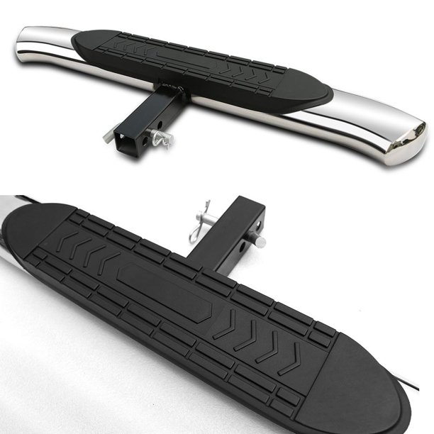 Tebru Universal Stainless 3 Hitch Step Bumper Guard For vehicles with 2