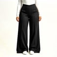 thumbnail image 4 of cocolona Womens Casual Loose Plus Size Yoga Pants Elastic Waist Straight Wide Leg Pants with Pockets, 4 of 5