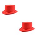 thumbnail image 1 of Sonducket Sombrero de copa, accesorio de Cosplay, suministros multiusos para fiestas, accesorios de barra de tela no tejida, tocados para el Rojo/para niño 2piezas, 1 of 6