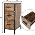 thumbnail image 3 of Eclife Freestanding Cabinets with 3 Drawers, Wood Frame, Space Saver, Organizer, White, 3 of 6