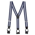 thumbnail image 2 of SuspenderStore Men's Navy/Grey Striped Button Suspenders - 1.5 Inch Wide, 2 of 10
