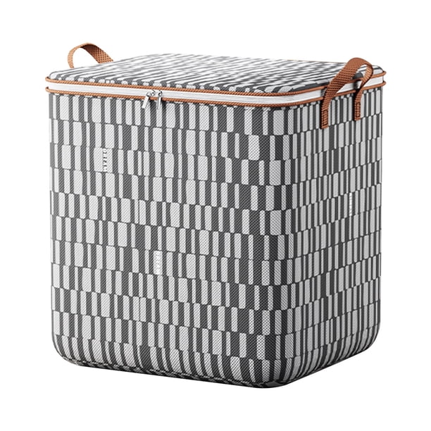 Organizador de ropa que ahorra espacio CLLC, cajas de almacenamiento con tapa, cubos de almacenamiento plegables, bolsas de mudanza resistentes, almacenamiento y organización con cremallera para mant