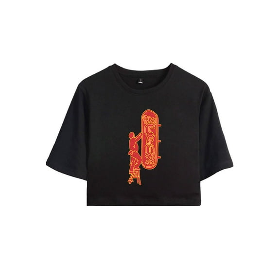 Djo Merch The Crux Sign Crop Top Fashion Graphic T-shirt Women Girl Short Sleeve