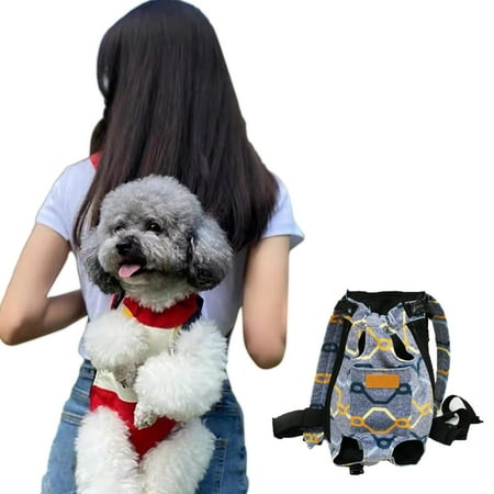 SUCS Pet Dog Sling Carrier Large Pocket Adjust Strap Design Breathable Mesh Travel Safe Sling Bag Carrier for Dogs Cats