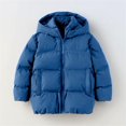 thumbnail image 3 of Girls Puffer Jackets Hooded Full Zip Warm Windproof Winter Coats Outerwear Size 5-6t, 3 of 5