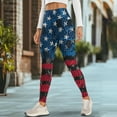thumbnail image 4 of Renewold American Flag Stripe Womens Yoga Pants with Pockets High Waisted Womens Leggings Fashion Exercise Yoga Leggings Lightweight Activewear Printed Ankle Leggings, XS, 4 of 8