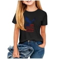 thumbnail image 4 of Boys & Girls 2-14Y Loose Crew Neck Short Sleeve Tee Casual 2026 Summer Independence Day Graphic Black 11-12 Years, 4 of 5