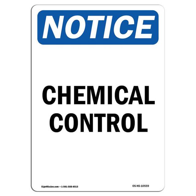 SignMission OS-NS-A-1824-V-10559 18 x 24 in. OSHA Notice Sign - Chemical Control