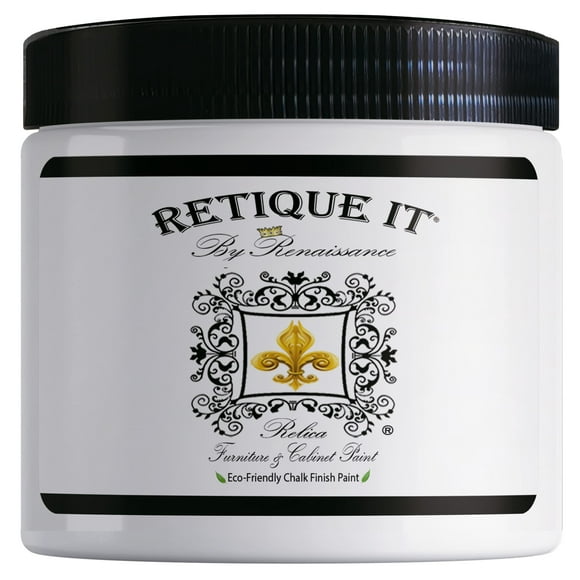 Renaissance Chalk Finish Paint - Snow 1 Pint (16oz) - Chalk Furniture & Cabinet Paint - Non Toxic, Eco-Friendly, Superior Coverage, Snow 01