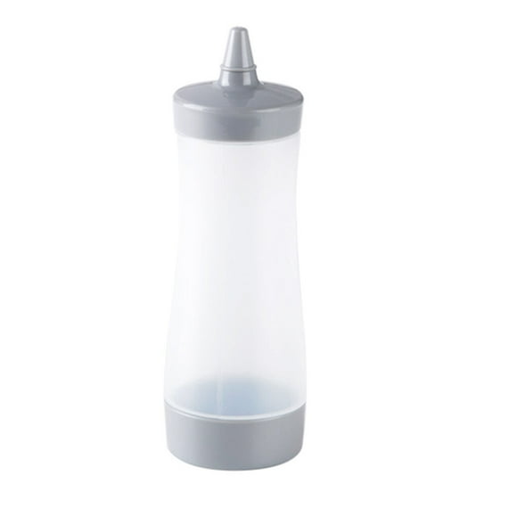 Injueey Botella exprimible de salsa de tomate con tapa, herramienta de decoración de pasteles de plástico, botella para ensalada, dispensador Cocina y Comedor No.01