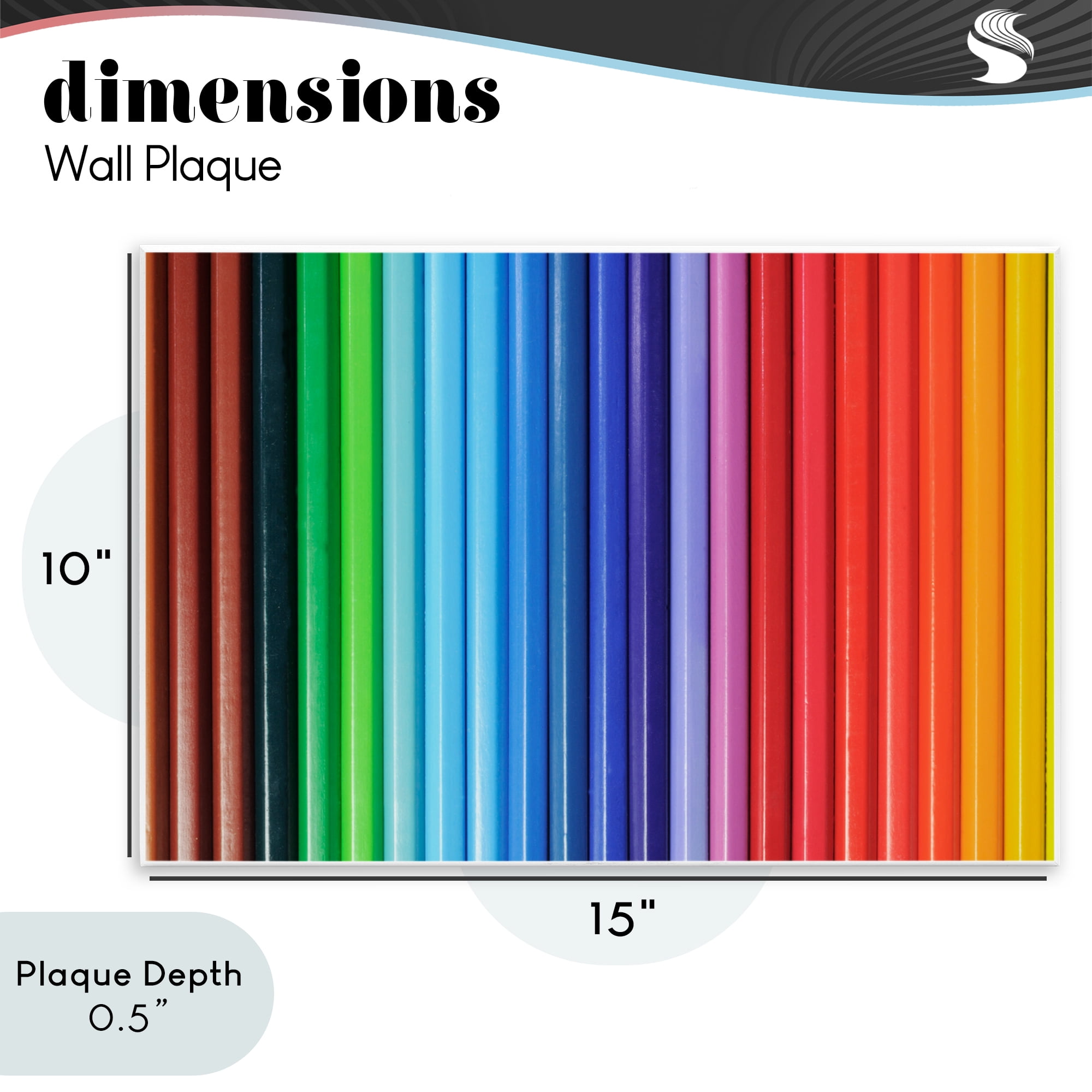 Stupell Industries Colored Pencil Lineup Wall Plaque Art, design by Tom Quartermaine