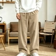thumbnail image 5 of LEKWK Boys Corduroy Sweatpants Teen Baggy Drawstring Wide Leg Trousers with Pockets Elastic Waist Lounge Track Pants Fall Winter Workout Fashion Clothing 5-15Y, 5 of 9