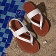 thumbnail image 4 of ShiShine Flats Flip Flops Sandals For Women Comfortable Strappy Wide Width Ankle Strap Summer Casual Dressy Walking Shoes, 4 of 9