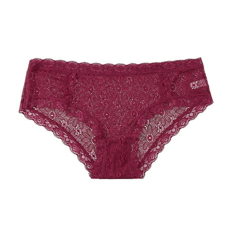 GHSOHS Womens Underwear Brief Seamless Panties No Show Panties Women s Underwear Lace Panties Stretch Soft Ladies Hipster Briefs Panty Cotton Crotch Seamless Underpants Red Boyshorts Womens Pant 3XL
