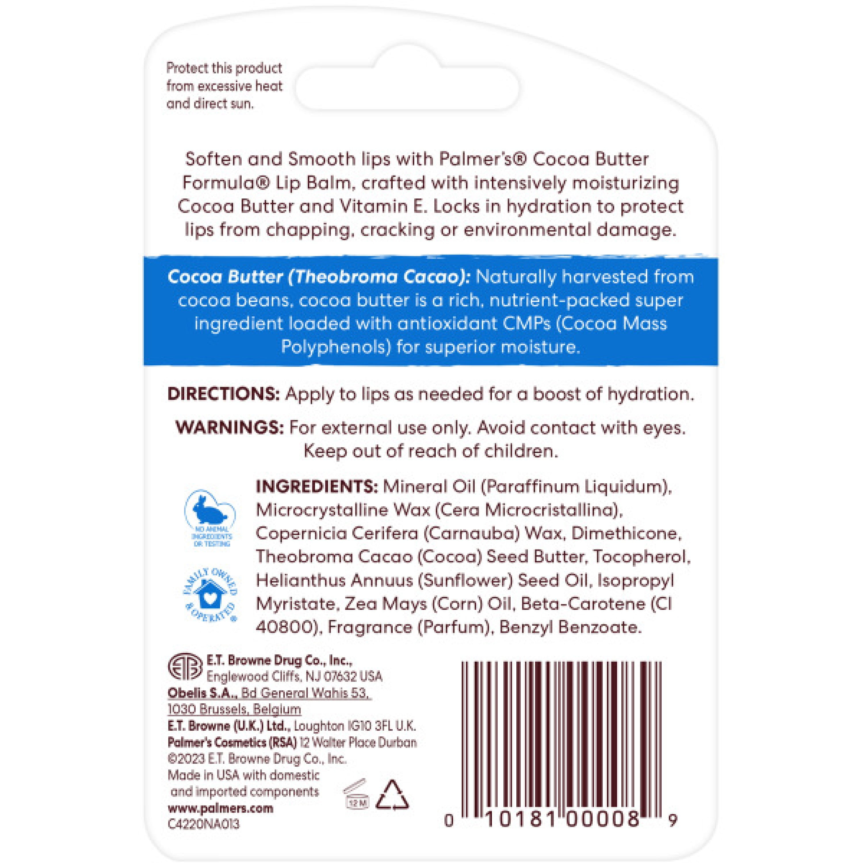 Palmers Original Cocoa Butter Formula, Ultra Moisturizing Lip Balm, 0.15 Ounce (Pack of 12)