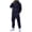 Navy, variant on Mens Tracksuit 2 Pieces Outfits Hoodie and Cargo Pants Set Drawstring Hooded Sweatshirts Sweatpants Sweatsuit Sets Casual Long Sleeve Fall Winter Loungewear Sets for Men