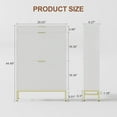 thumbnail image 2 of M optimized Fluted Shoe Cabinet, Narrow Shoe Organizer with 2 Flip Drawers, Storage Drawer, Modern Shoe Cabinet for Entryway, Freestanding Hidden Shoe Rack for Small Spaces, Apartment, 2 of 9