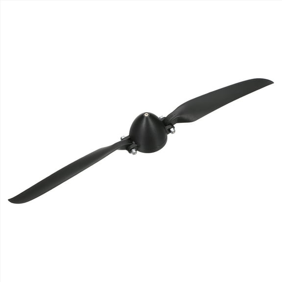 Uxcell 11x6 Inch RC Plane Propeller, RC Folding Propellers Spinner Size D37.5xH36mm 4mm Motor Shaft Dia 2-Vane with Nylon Plastic Spinner for Airplane Helicopter(Black)