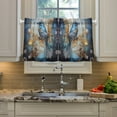 thumbnail image 5 of Bird Watercolor Kitchen Curtains Half Tier Curtain 2 Rod Pockets Bathroom Bedroom Cupborad Living Room 27"x24", 5 of 7