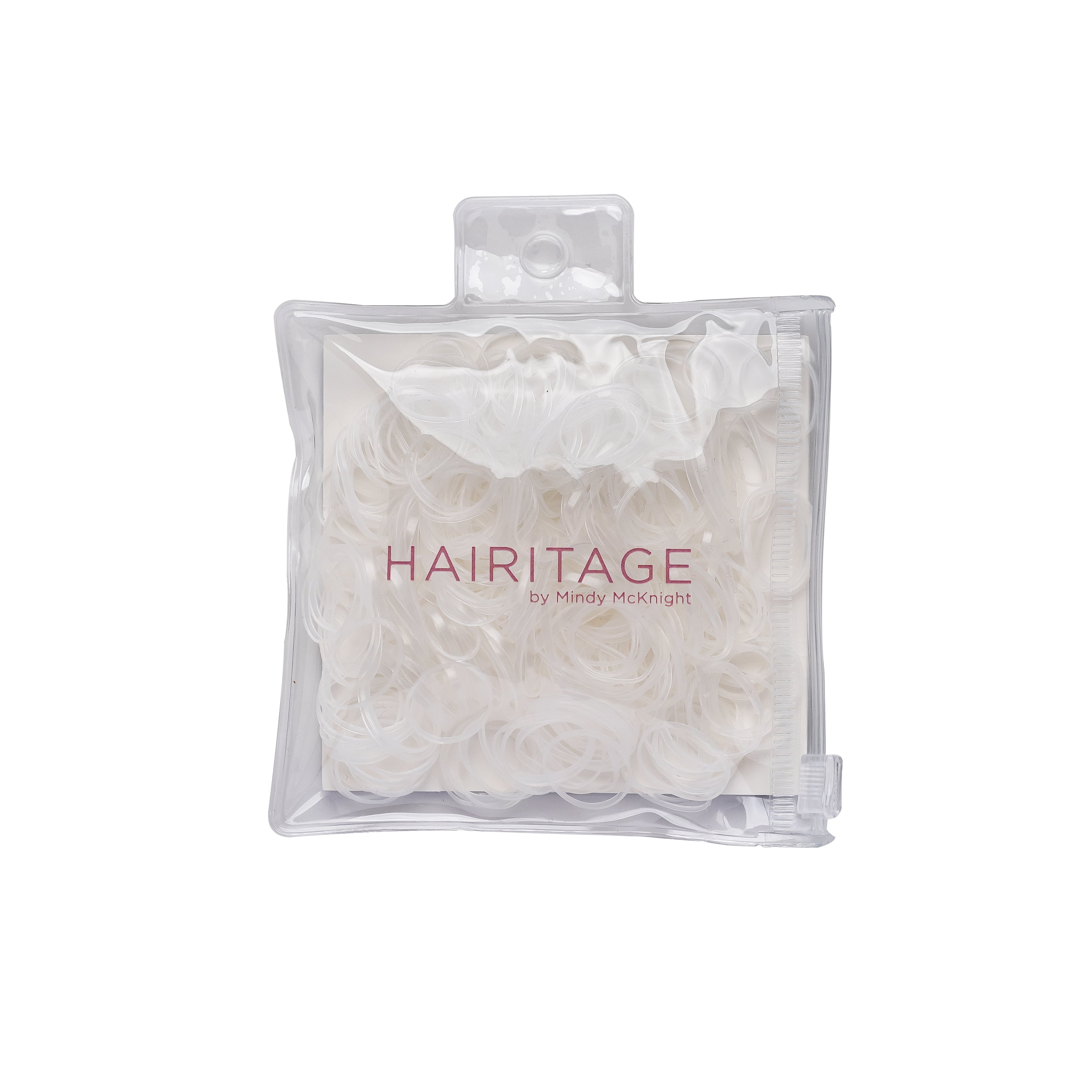 HAIRITAGE BY MINDY Super Stretchy, Hair Elastic Rubber Bands – Snag Free Damage Free, Clear, 300 PCS