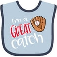 thumbnail image 3 of Inktastic I'm a Great Catch Baseball Glove Boys or Girls Baby Bib, 3 of 4