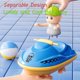 thumbnail image 5 of Baby bath water toy - Baby Bath Toys for Luminous Animals Set, Bath Time Toy Bathroom Wall Bathtub Tub Shower Kids Baby Infant Girls Boys Age 18months and up（Cat fishing with 3 animals）, 5 of 5