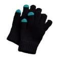 thumbnail image 2 of Sunvit-Panties Mens Black Knit Cotton Touchscreen Gloves - Cold Weather Warm Gloves for Daily Outdoor Commuting, Breathable Classic Knit Gloves,Size Free Size, 2 of 4