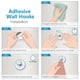 thumbnail image 3 of Gancho Adhesivo Resistente de Acero Inoxidable para Colgar Sombreros, Accesorios de Ducha y Toalleros de Baño., 3 of 5