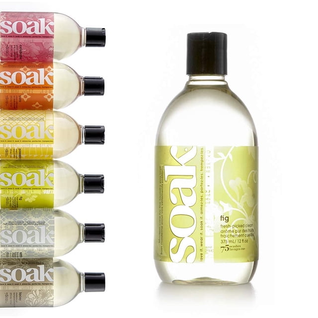 Jabón para ropa Soak, remojo sin enjuague, detergente para lavado a mano, 375 ml, más de 75 lavados