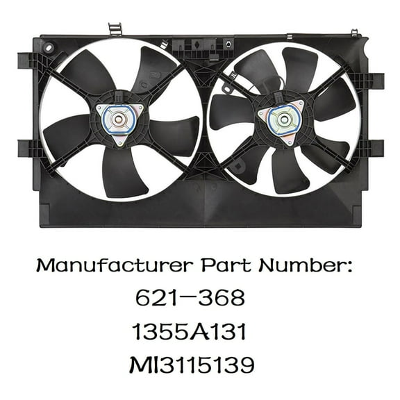 labwork Radiator Cooling Fan Assembly 621-368 1355A131 MI3115139 Fit for 2008 2009 2010 2011 2012 2013 2014 Mitsubishi Lancer