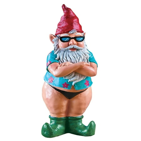 Outdoor Summer Decorations Collections Etc. Beach Garden Gnome Funny Summer Tropical Party Outdoor Statues Decoration, Muscle Man ()