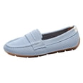 thumbnail image 4 of HEWUQI Orthopedic Shoes for Women Leather Flowers Arch Support Slip on Loafers Lightweight Dress Sneakers Walking Casual Outdoor Flats c-Sky Blue Size 9.5, 4 of 4