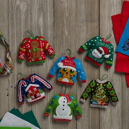 bucilla seasonal felt ornament kits walmart com mary engelbreit christmas ornaments