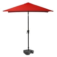 thumbnail image 1 of Parasol d'extérieur inclinable en tissu durable carré CorLiving de 6,5 pi x 6,5 pi avec cadre en acier et base remplissable, 1 of 9