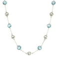thumbnail image 2 of 5th & Main Women's Sterling Silver Necklace with Blue Topaz and Silver Balls, 2 of 4
