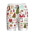thumbnail image 4 of Wukai Snowflakes Santa Claus Men’s Short Pajama Pants With Pockets Soft Sleep Pj Shorts for Men-X-Large, 4 of 6