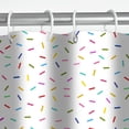 thumbnail image 3 of Sprinkle Donut Shower Curtain Colorful Pink Sweet Cupcake Dessert Bath Curtain Donut Grow up Confetti Sprinkle Shower Curtain Set with 12 Hooks 72x72 inches, 3 of 6