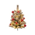 thumbnail image 1 of AMBN Arbre de Noël Extérieur avec Boules Rouges Dorées Décoration Pré-Décorée Arbre de Noël Vert Utilisé pour Passages et Porches, 1 of 5