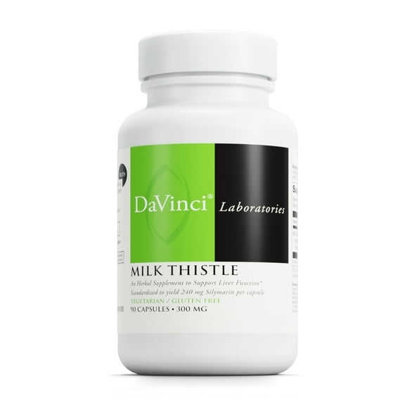DaVinci Labs Milk Thistle - Support Liver Detox & Kidney Health* - 90 Vegetarian Capsules