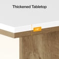 thumbnail image 5 of 55" Rectangular Conference Table for 4-6 People, White Office Meeting Table with Wooden Pedestal Base, Modern Table for Workspaces, Training, or Seminars, 5 of 8