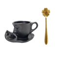thumbnail image 2 of Puntoco Liquidación de artículos de cocina Regalo de boda para el día de San Valentín Taza de café de cerámica con cara Una taza Un chasis, 2 of 5